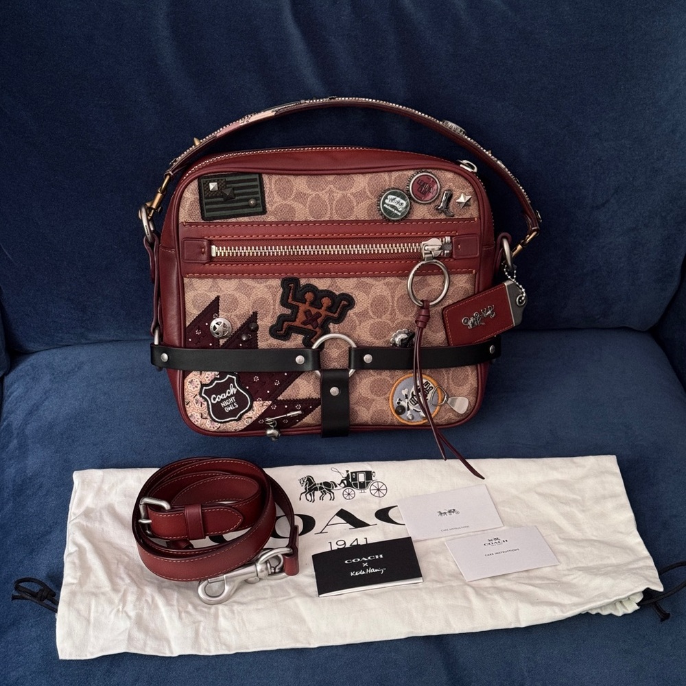 COACH X‎ Keith Haring Dylan In Signature Canvas Messenger bag